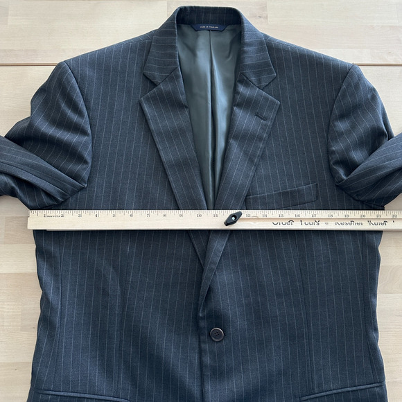 Brooks Brothers Suit Mens 41L Pinstripe Blazer Pants Wool Dapper Gatsby Mob Boss - Picture 12 of 16